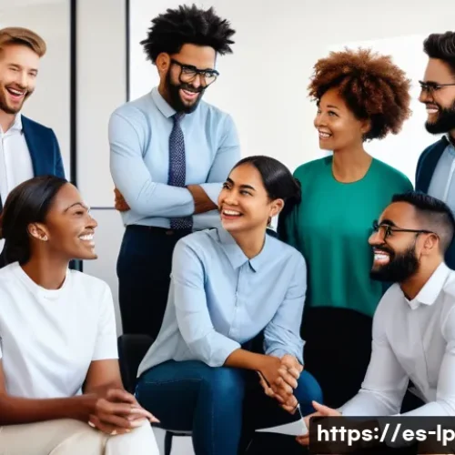 Home 31 고정관념 없는 표현으로 브랜드 이미지 개선하기 - A vibrant, inclusive marketing team brainstorming in a modern office with multicultural professional...