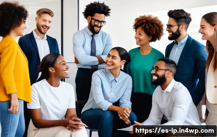 고정관념 없는 표현으로 브랜드 이미지 개선하기 - A vibrant, inclusive marketing team brainstorming in a modern office with multicultural professional...